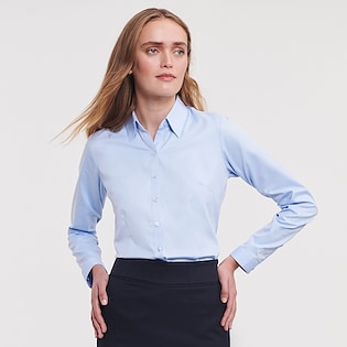 Russell Ladies´ Long Sleeve Tailored Herringbone Shirt 962F