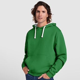 Roly Urban Men´s Hoodie - kelly green/ white